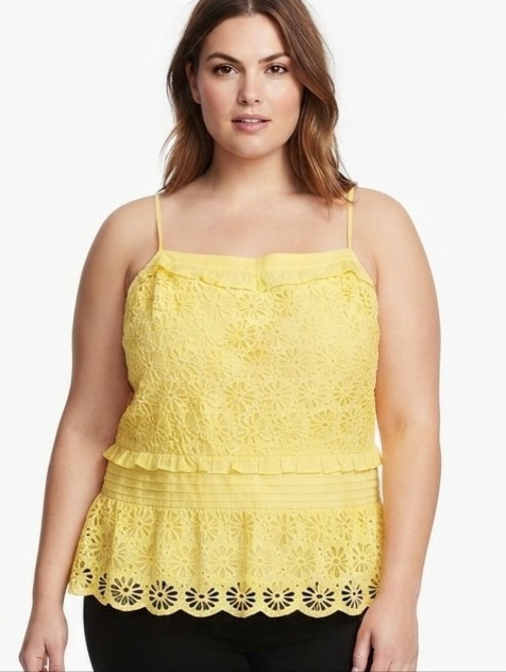 NWT J. Crew Daisy Peplum Spaghett Strap Top
